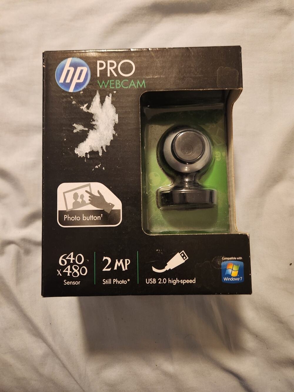 NEW IN BOX. HP Pro Webcam AU165AA - 640x480 2MP USB Video Camera